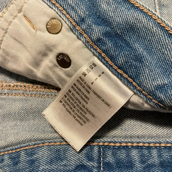 ***SOLD***American Eagle Light Wash High Rise Denim Mom Shorts Jeans Siz - Picture 8 of 8